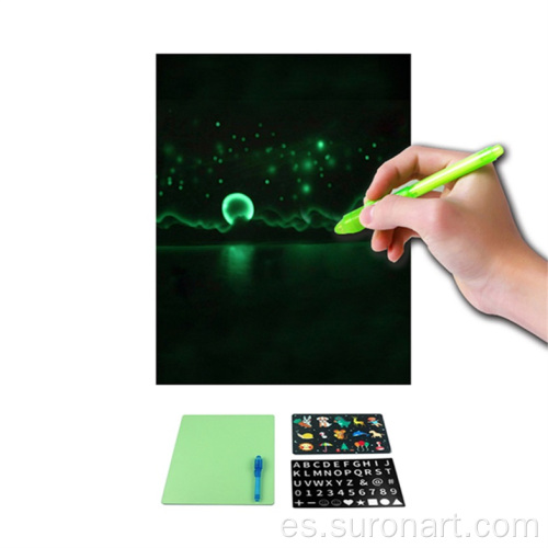 Tablero de dibujo fluorescente Magic Freeze Light con bolígrafo